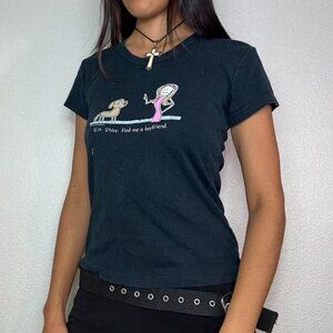 Y2k FIND ME A BOYFRIEND BABY TEE